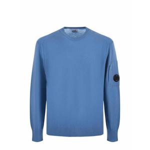 26 SS CP컴퍼니 렌즈 디테일 울 니트웨어 블루 CMKN037A