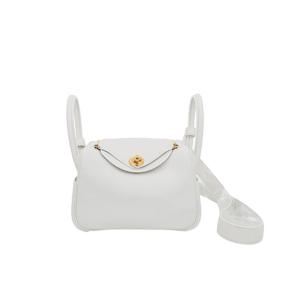 [엘러브] 새상품 에르메스 미니린디19 뉴화이트 금장 W각인 6HB0022