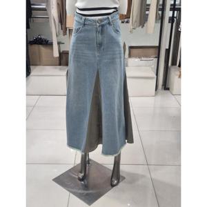 제시뉴욕 세이브존04 배색 포인트 플레어 청스커트 AEM5NSDS5960A