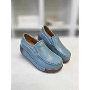 노튼 세이브존06 플로 여성 가죽 로퍼 키높이 통굽 단화 C-06J0