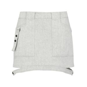 M 파리게이츠골프스커트 NQC 521D1PC304_GY 여성 데님 라이크 슬릿 포인트 큐롯 스커트