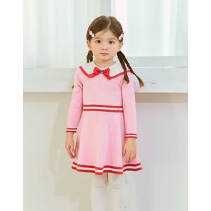 [프렌치캣(백)]PK/RED S/T 니트 원피스(Q51DAW041)