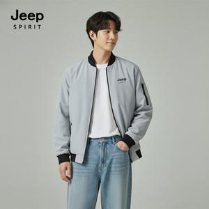 JEEP SPIRIT 캐주얼 시보리 집업점퍼 그레이 (JSSPJK168)