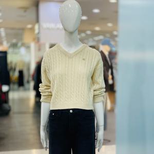 [클리지]브이넥 꽈배기 니트 CQ2WKT21