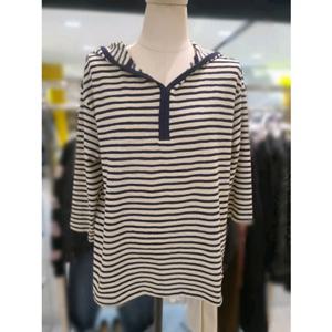 베네통  스트라이프 후드 티셔츠BATS96611