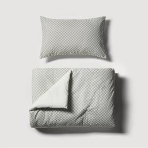 [JAJU/자주] 체커보드 차렵이불 베개커버 세트 SS 아이보리