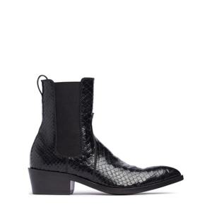 톰포드 40mm 파이톤 엠보싱 첼시 부츠 82I-YEB005