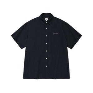 와키윌리반팔티 CQK WA2502SS13NA 린넨 혼방 오버핏 반팔 셔츠 네이비