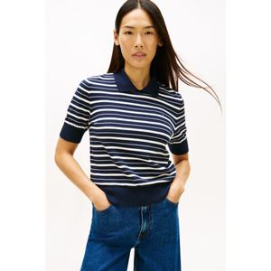 [타미힐피거종합관] 여성 코튼 저지 폴로 스웨터 T22G1KTO050WT1 0A6