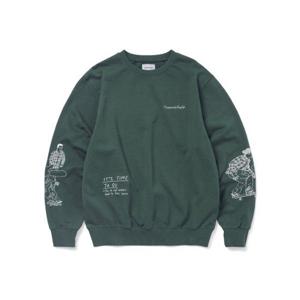 디스이즈네버댓 THISISNEVERTHAT Sketch Embroidery Crewneck Dark Green TN243TSWCW04DKG 351223