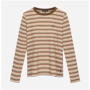 써스데이아일랜드 멀티 스트라이프 자수 티셔츠 T256MTS141W 352532