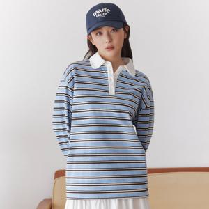 [마리끌레르] [정가69,000원] 스트라이프 럭비 카라 롱슬리브(MAGALS11MSB)