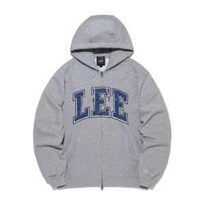 LEE 컬리지 로고 후드 집업 B1 LE2601HZ02 GR NA