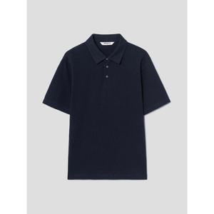 [로가디스] 코튼 폴리 엠보 칼라넥 티셔츠 - 네이비 (RY6442P71R)