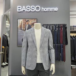 [바쏘옴므]심플 포인트배색면혼방 여름쿨자켓WSZ2JS50