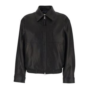 던스트 클래식 칼라 가죽 재킷 UDJU6A105BK BLACK