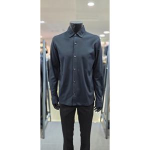 [레노마 옴므]S/S  네이비 면 100% 오픈 카라 티셔츠 QAMTT07 _B