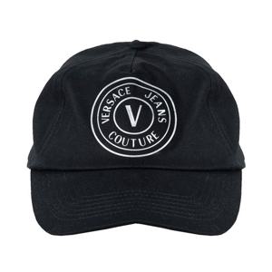26 SS 베르사체 진스 꾸뛰르 로고 프린트 커브드 피크 모자 73YAZK16ZG110
