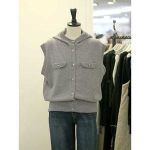 [메종블랑쉬]알라이 후드 니트 베스트 조끼 JNM261JVO101JN