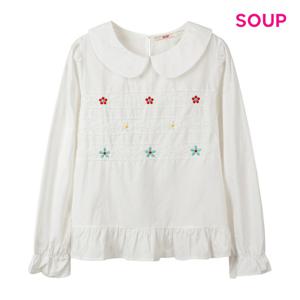 SOUP  가든 플라워 자수 레이스 블라우스 (S62LS15)