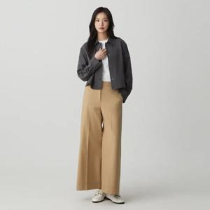 플라스틱아일랜드  (PS1WP283) 레직기 와이드 슬랙스 팬츠