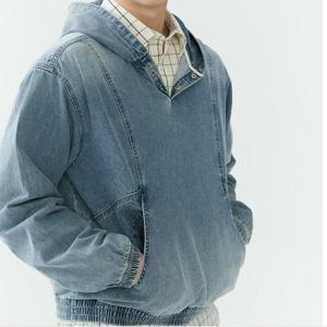 잠뱅이 HC09 유니) 난스판 라이트  인디고 데님 후드 아노락 AQ1DHD141 LB