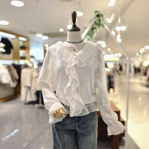 [멜로디가든]M26S2B177_프릴자수 블라우스