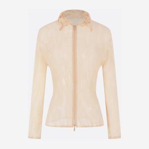 이세이미야케 블러시 베이지 플리츠 시폰 블라우스 IM66FJ630 4