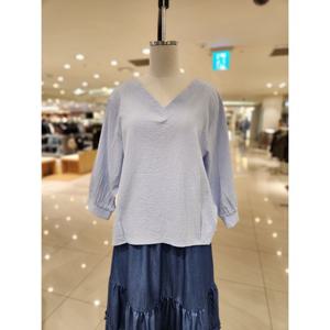 [랩]뒤리본장식 V넥 블라우스(AS7XB170)