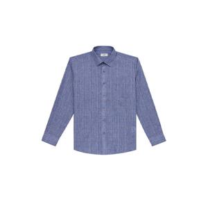 [BY파크랜드][오스틴리드][린넨]블루 슬럽 패턴 셔츠-A1XE221055