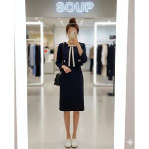 [숲]바이어드배색 자켓형 투피스형원피스SC3OPM6