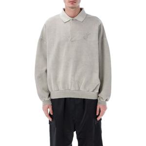 피어오브갓 에센셜 로고 자수 클래식 폴로 스웨트셔츠 192HO252