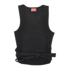 디젤 코튼 엘라스테인 리브 랩 라이스 슬리브리스 탑 A210190EJ