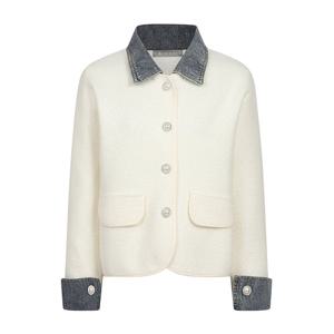 [예쎄][예쎄] 데님 배색 카라넥 가디건 자켓(S6SJK005A)