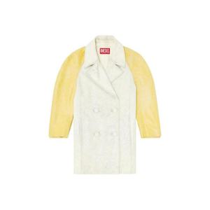 디젤 코쿤 소매 더블 브레스티드 레더 재킷 A222920EGEQ