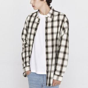 [지오다노] 남자 봄 가을 포플린 체크 셔츠 591104