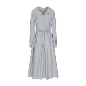 (올리브데올리브) OW6MO305 와이드 카라 셔츠형 핀턱 원피스