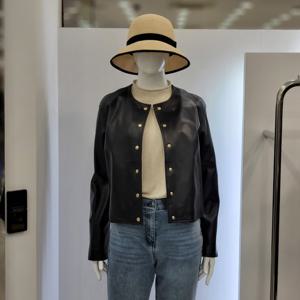 [꼼빠니아]노카라 소매지퍼 천연가죽 자켓 CZFW0 WLJ540 450_YS