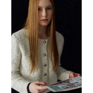 제너럴아이디어 제너럴아이디어 부클 트위드 니트 자켓 [IVORY] WBD3L09508 382378