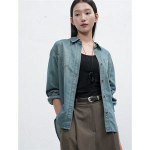 제너럴아이디어 제너럴아이디어 워시드 데님 셔츠 [LIGHT BLUE] WBE3L03511 383581