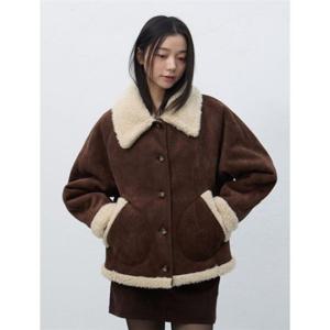 제너럴아이디어 제너럴아이디어 시어링 카라 무스탕 코트 [BROWN] WBE4L10525 383419