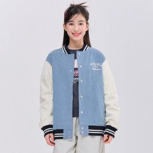 [오션스카이]공용 데님 바시티 점퍼-FAJB4101B0N