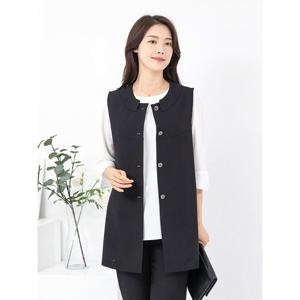 [모슬린]엄마옷 쉬폰 라운드 롱 조끼 613FGH451 마담/중년여성/