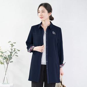 [모슬린]엄마옷 브로치 셔츠형 자켓 613FGH542 마담/중년여성/빅