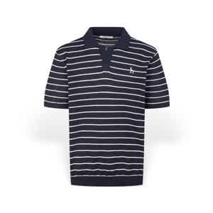 [헤지스] 남성 스트라이프 카라 반팔니트 HZSW6B667N2