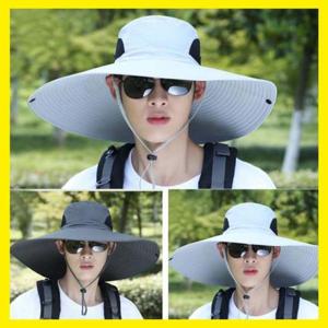 [패션] 남자 챙모자 아웃도어 햇빛가리개 등산 캠핑 사파리 남성용 낚시 등산 큰챙모자