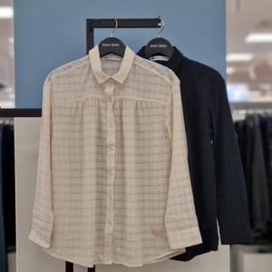 뱅뱅 HC21 여성 에어리 체크 셔링 셔츠 NSM120