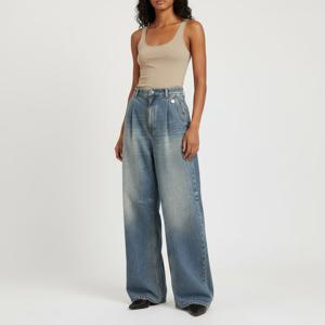 메종 마르지엘라 마르지엘라 26SS 5포켓 MM6 하이웨스트 와이드 데님 여성 팬츠 S52LA0269 M30055 961