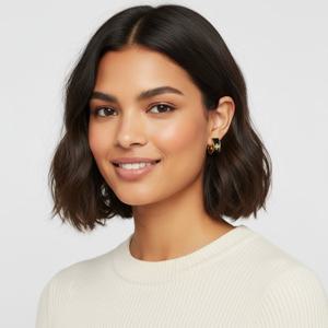 봄쇼핑찬스 토리버치 여성 키라 허기 이어링(골드블랙) 171094 720