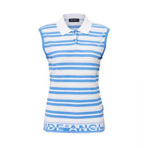 [와이드앵글] 여성 CO 스트라이프 폴 로 슬리브리스 WWM26K76B8